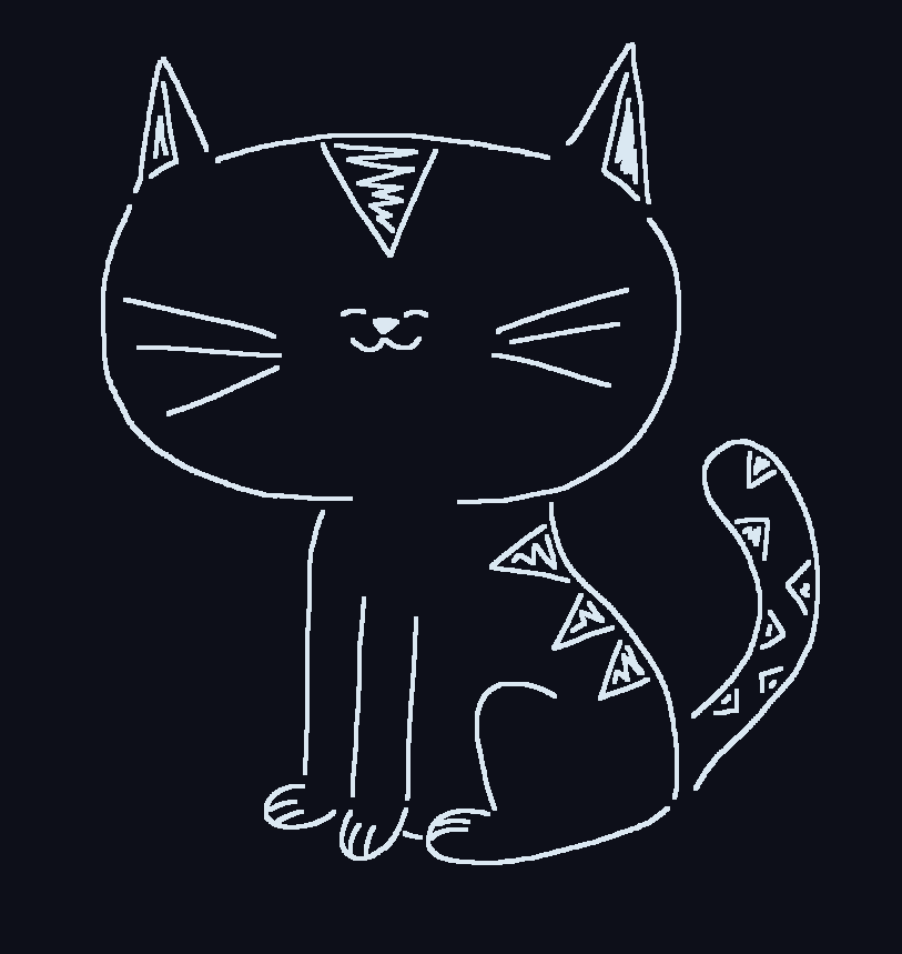 a cute drawing of a cat