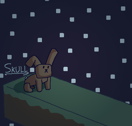 It's a very sad rabbit at night :(